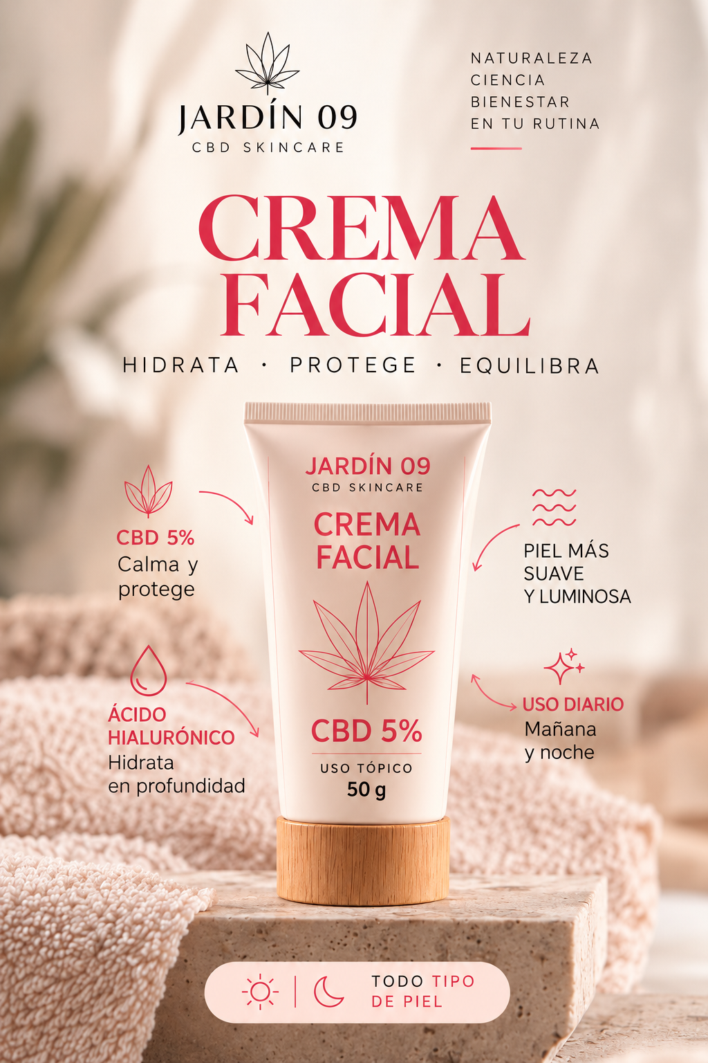 CREMA FACIAL - 5% CBD